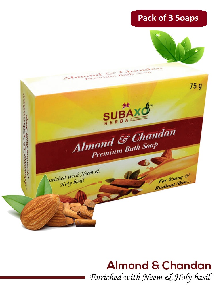 Subaxo Ayurvedic Almond & Chandan Premium Bath Soap