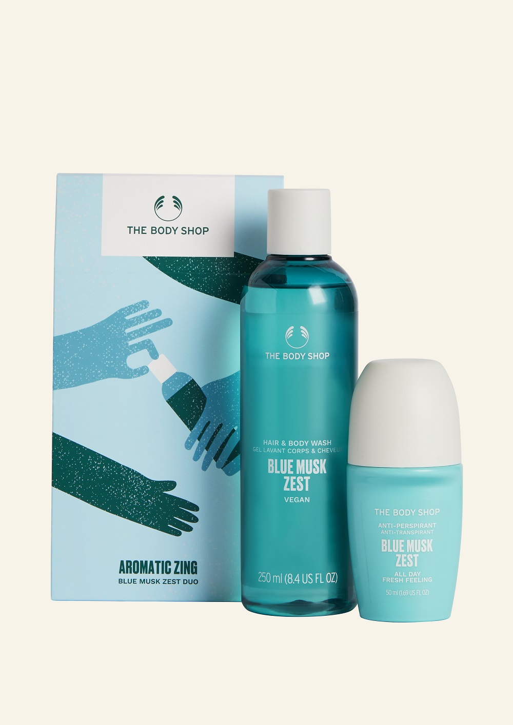 The body shop Aromatic Zing Blue Musk Zest Duo