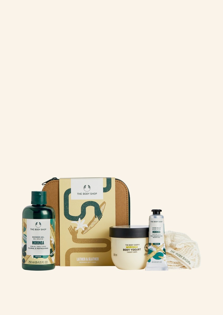 The body shop Lather & Slather Moringa Gift Case