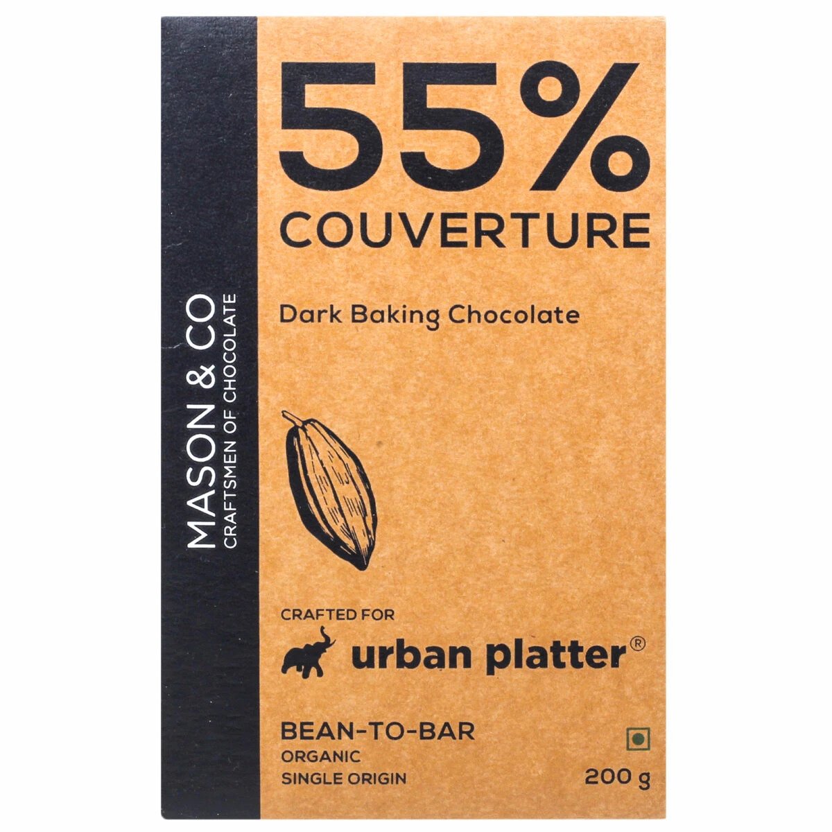Urban Platter Organic Dark Chocolate Baking Couverture