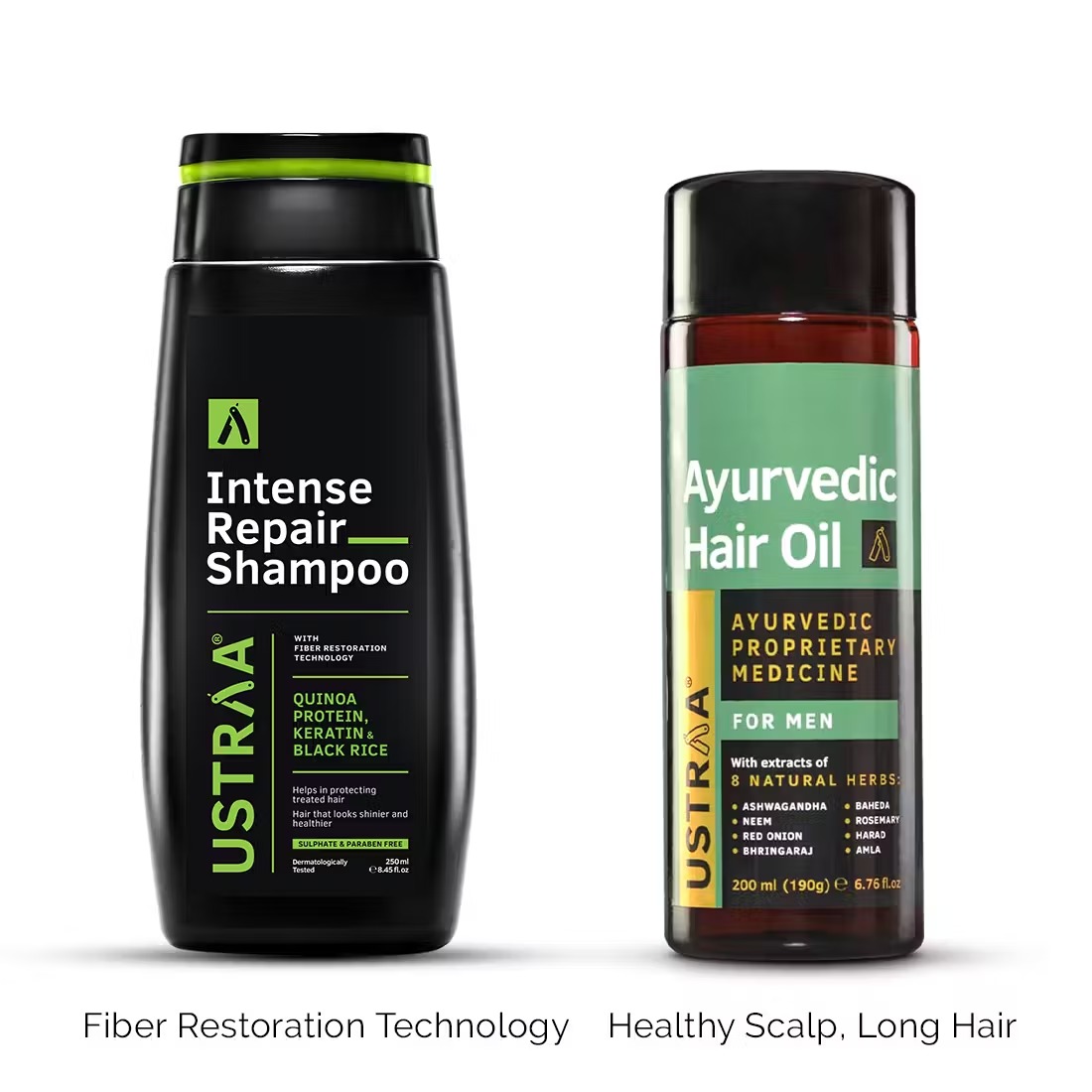 Ustraa Ayurvedic Hair Oil & Intense Repair Shampoo Combo