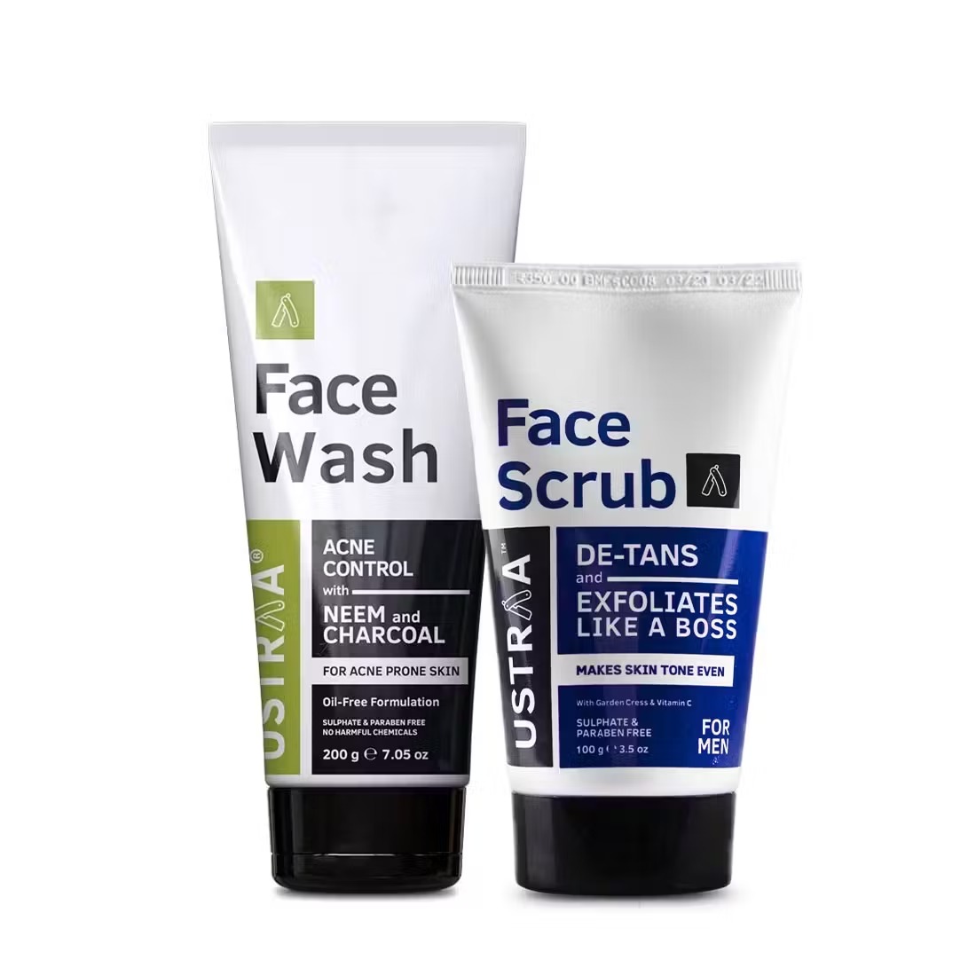 Ustraa Face Wash Acne Control and Face Scrub De-Tan Combo