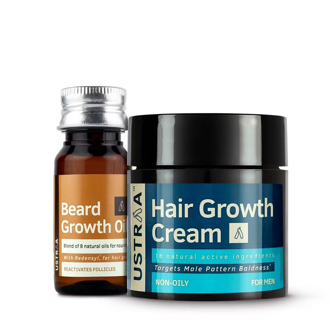 Ustraa Hair Growth Cream & Beard Growth Oil Combo