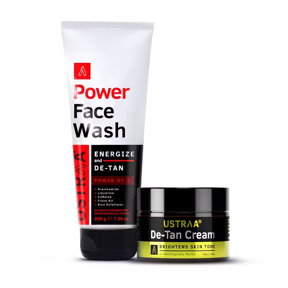 Ustraa Power Face Wash Energize & De Tan Cream Combo