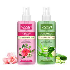 Vaadi Herbals Rose Water & Aloe Vera Cucumber Mist Combo