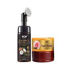 WOW Skin Science Coconut Hydrating Face Wash + Himalayan Rose Hair Mask