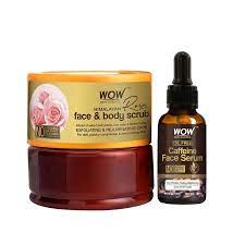 WOW Skin Science Himalayan Rose Face & Body Scrub + Caffeine Face Serum