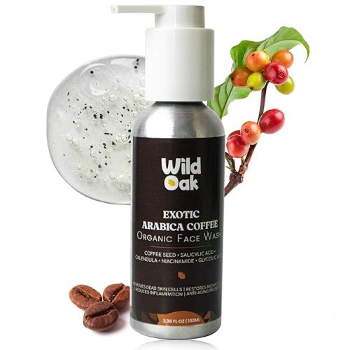 Wildoak 1% Salicylic Acid 1.5% Niacinamide and 2% Glycolic Acid Coffee Facewash