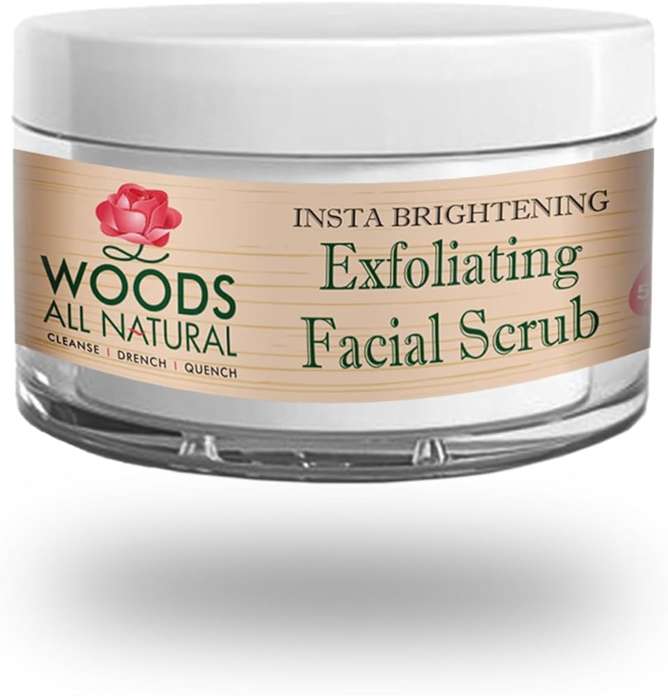 Woods All Natural Insta Brightening Exfoliating Facial Scrub