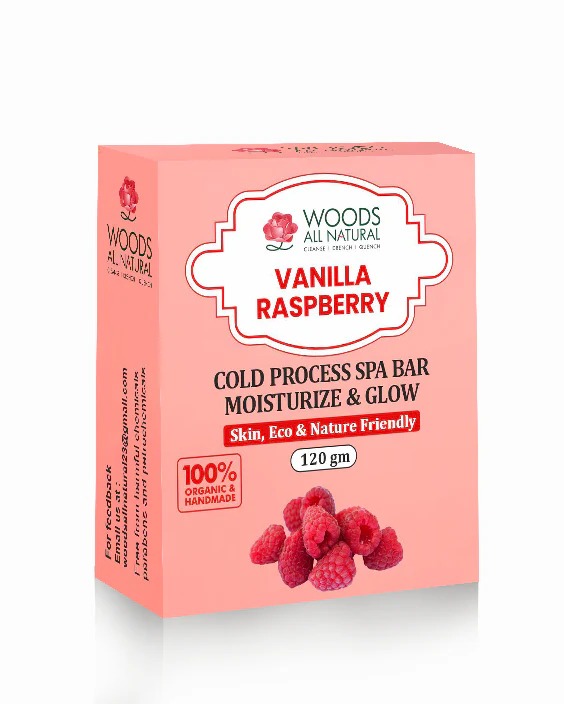 Woods All Natural Vanilla Raspberry Cold Process Spa Bar