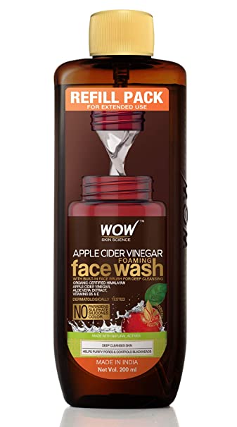 Wow Skin Science Apple Cider Vinegar Foaming Face Wash Refill Pack