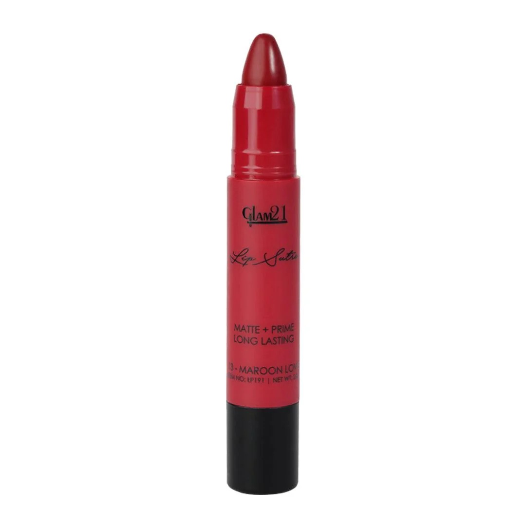 Glam21 Lip Sutra Non- Transfer Crayon Lipstick - Maroon Love