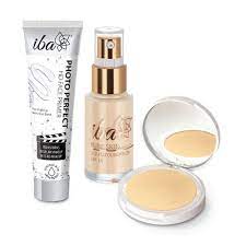 Iba Perfect Base Primer + Foundation + Compact Combo (Snow White)