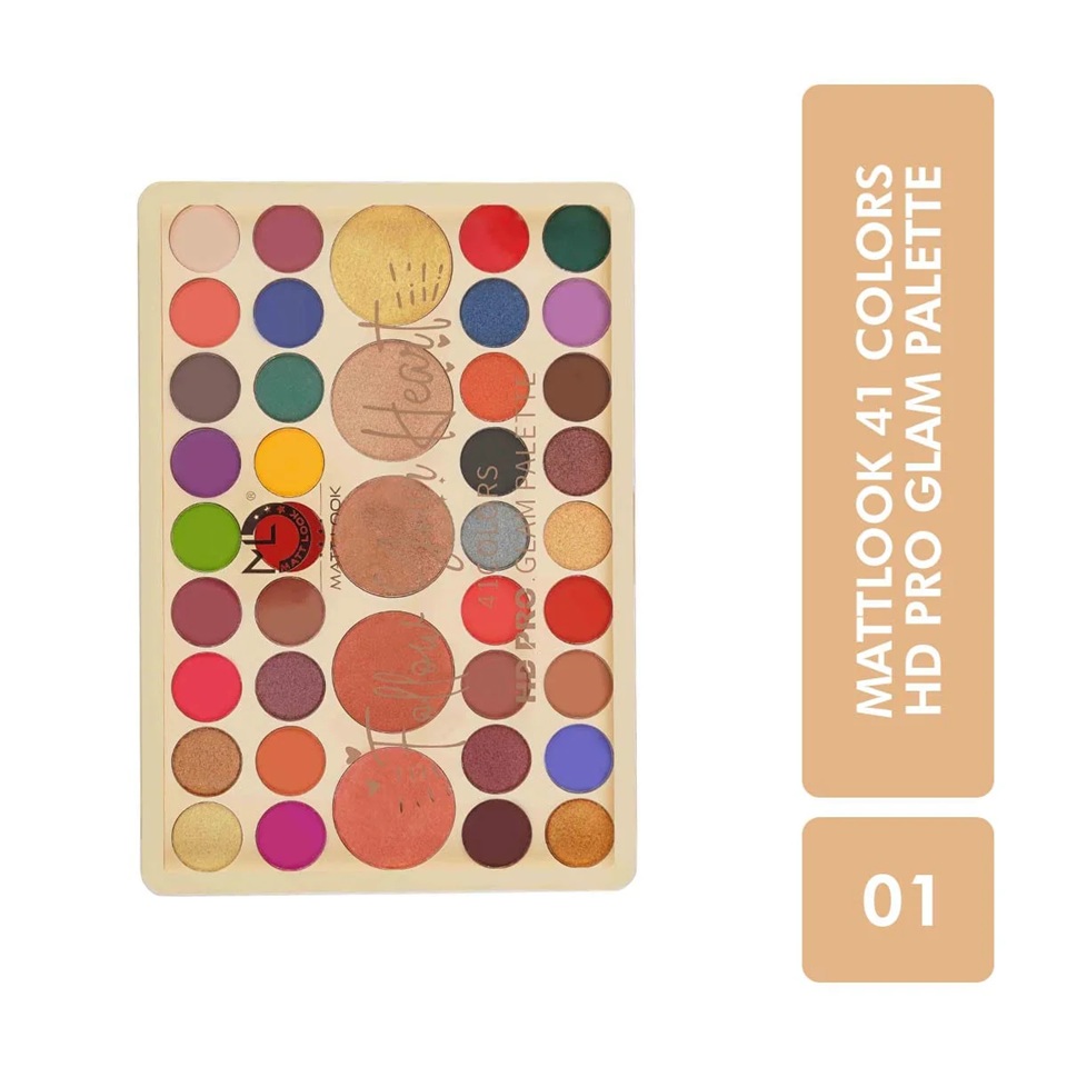 Mattlook 41 Colors HD Pro Glam Palette - Glam Palette 01