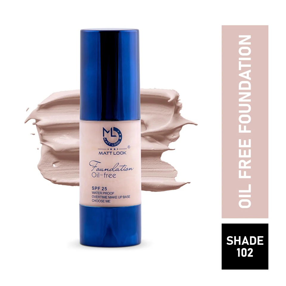 Mattlook Oil Free & Waterproof Foundation SPF 25 - Shade 102