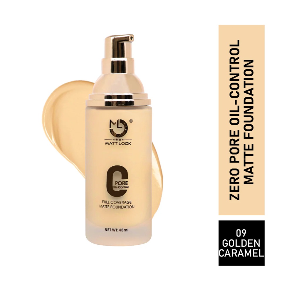 Mattlook Zero Pore Oil Control Full Coverage Foundation - 09 Golden Caramel