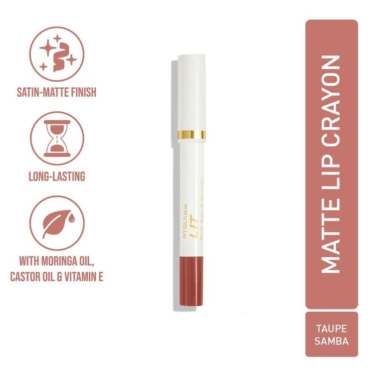 MyGlamm LIT Matte About It Lip Color - Taupe Samba