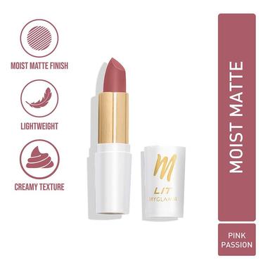 MyGlamm LIT Moist Matte Lipstick - Pink Passion