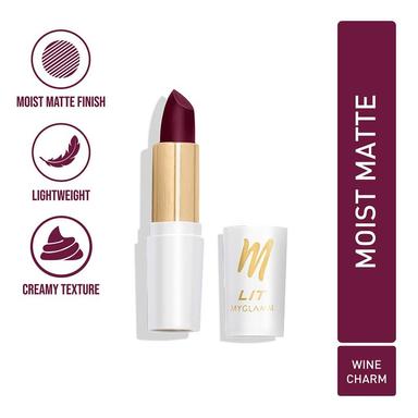 MyGlamm LIT Moist Matte Lipstick - Wine Charm