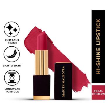 MyGlamm Manish Malhotra Hi-Shine Lipstick - Regal Crimson