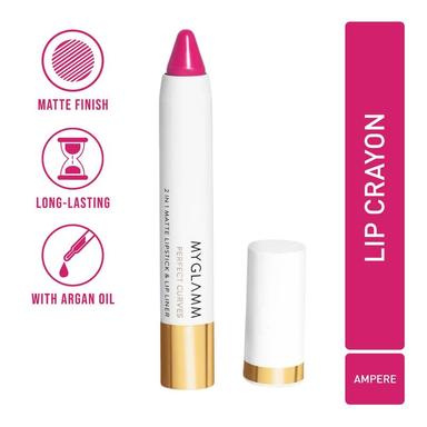 MyGlamm Perfect Curves Matte Lip Crayon - Ampere