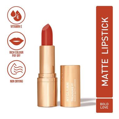 MyGlamm Treasure IT Suede Matte Lipstick Valentine Range - Bold Love