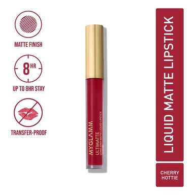 MyGlamm Ultimatte Long-Stay Matte Liquid Lipstick - Cherry Hottie