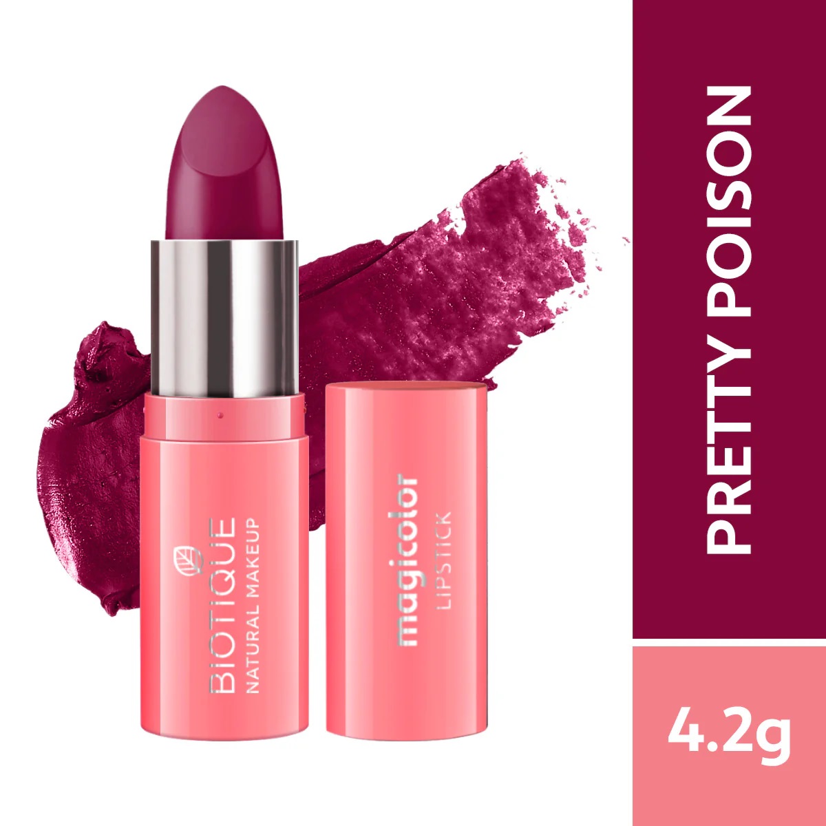 Biotique Natural Makeup Magicolor Lipstick - Pretty Venom (Pretty Poison)