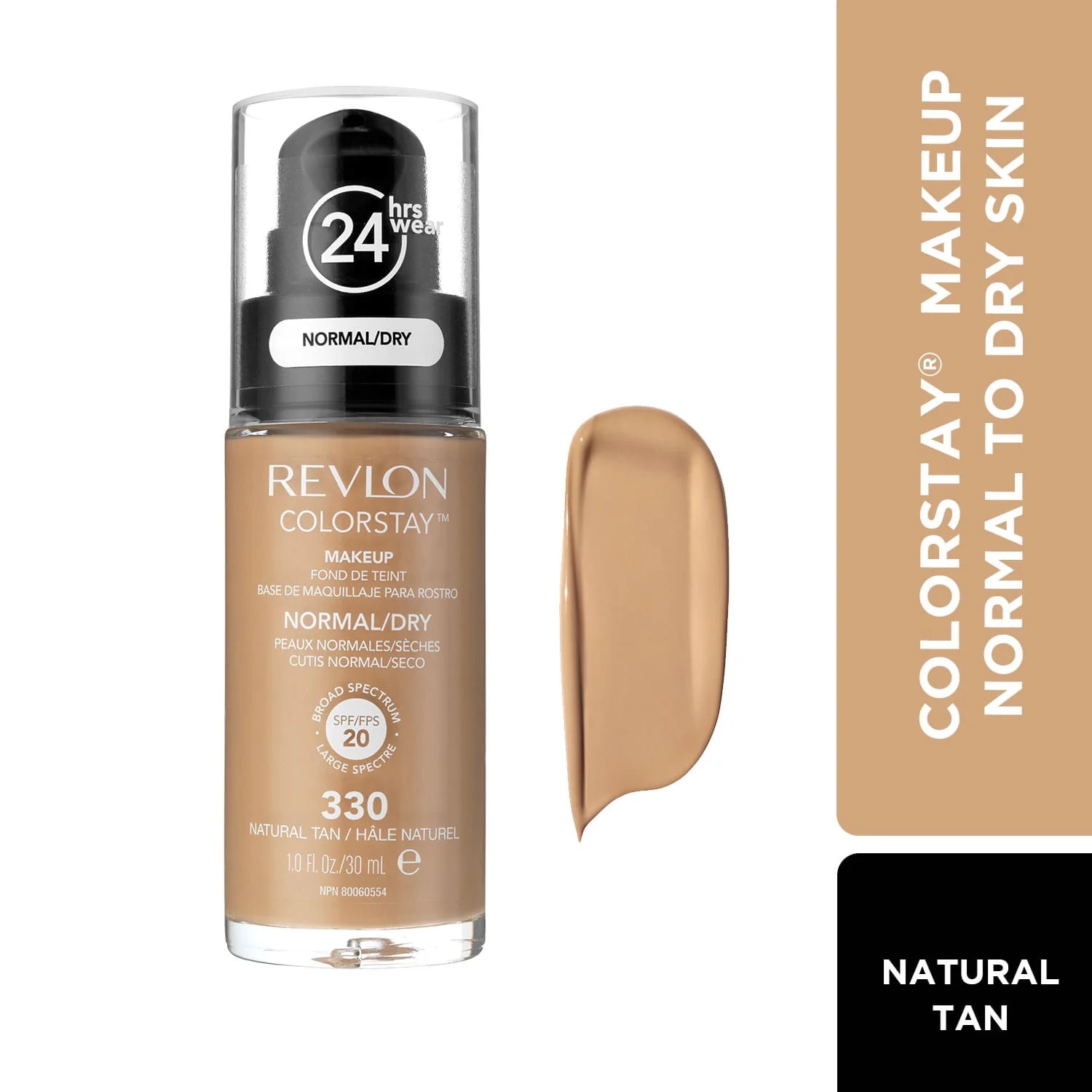 Revlon ColorStay Longwear Makeup for Normal - Dry Skin, SPF 20 - Natural Tan