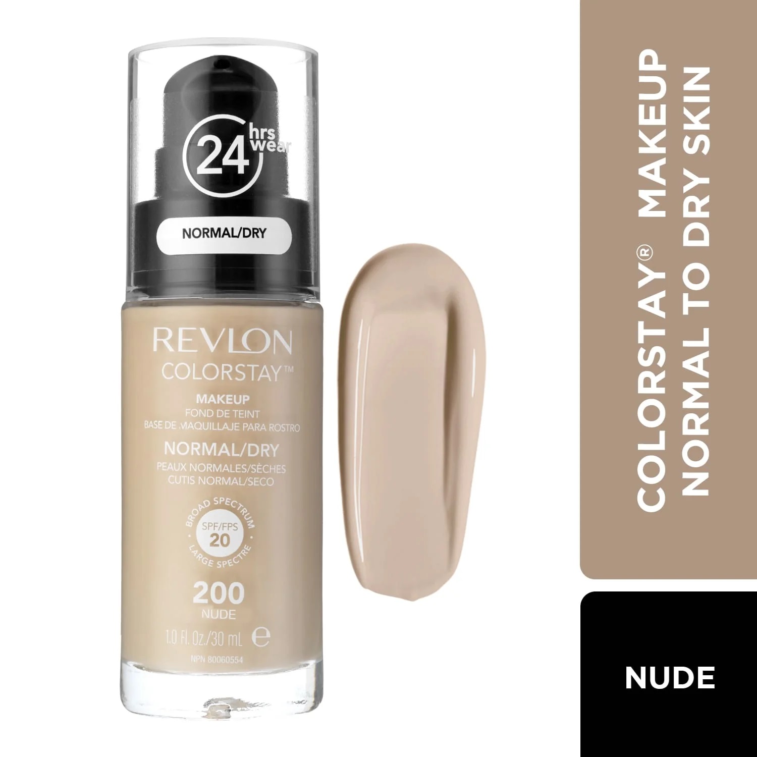 Revlon ColorStay Longwear Makeup for Normal - Dry Skin, SPF 20 - Nude