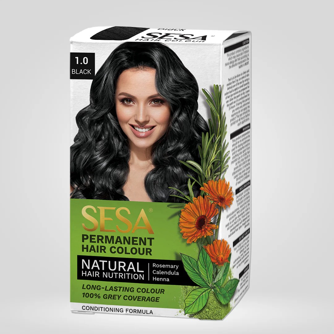 Sesa Care Permanent Hair Color - Black