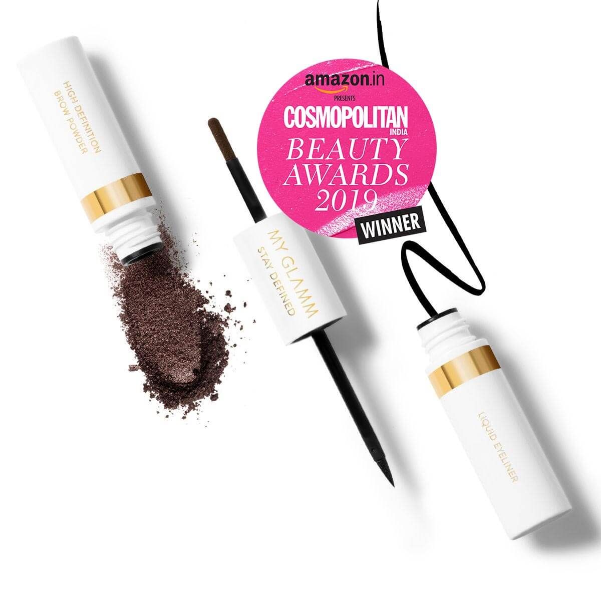 Myglamm Stay Defined Liquid Eyeliner Brow Powder - Ebony & Walnut