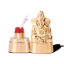 Milap Ganesh Statue Powder Sindur - Maroon
