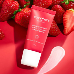 Dot & Key Strobe Creams - Highlighter + Moisturizer - Strawberry - Pearl Pink