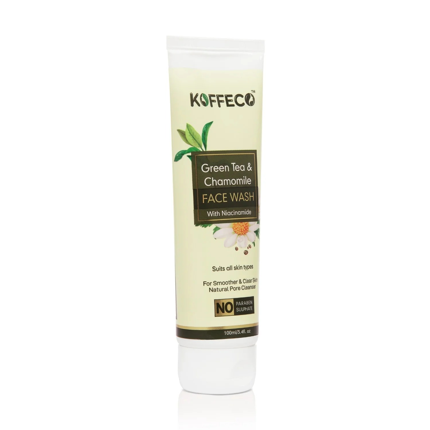 koffeco Green Tea & Chamomile With Niacinamide Natural Face Wash